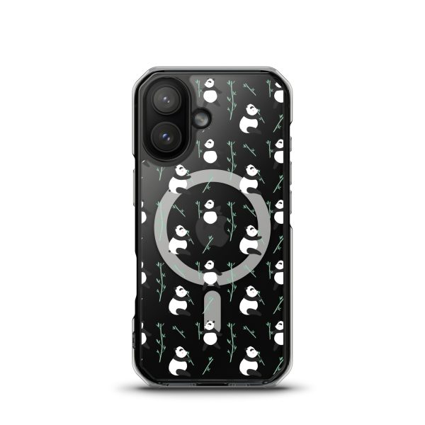 Cute Panda iPhone MagSafe Clear Case