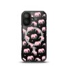 Seamless Elephant Silhouette iPhone MagSafe Clear Case