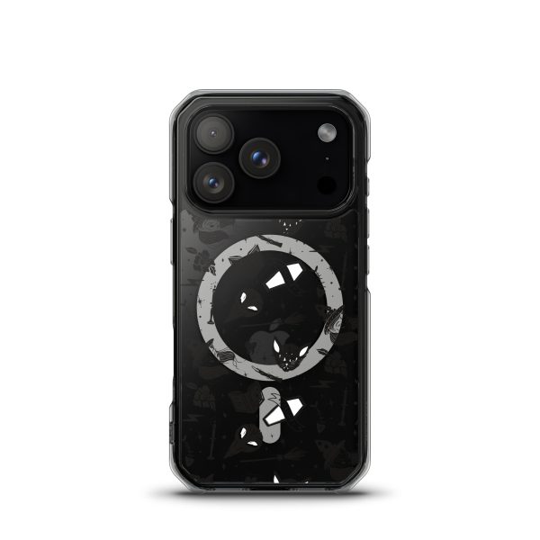 Black and White Halloween iPhone MagSafe Clear Case