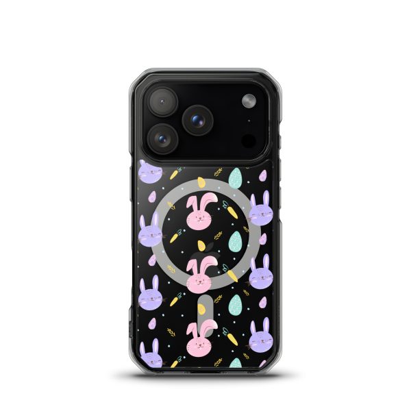 Cute Easter Bunnies iPhone MagSafe Clear Case