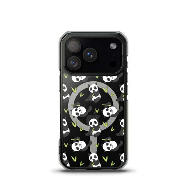 Cute Panda Bear iPhone MagSafe Clear Case