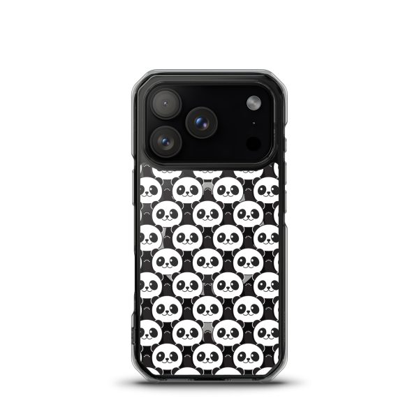 Cute Panda Bears iPhone MagSafe Clear Case