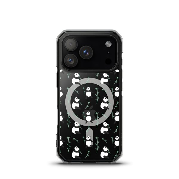 Cute Panda iPhone MagSafe Clear Case