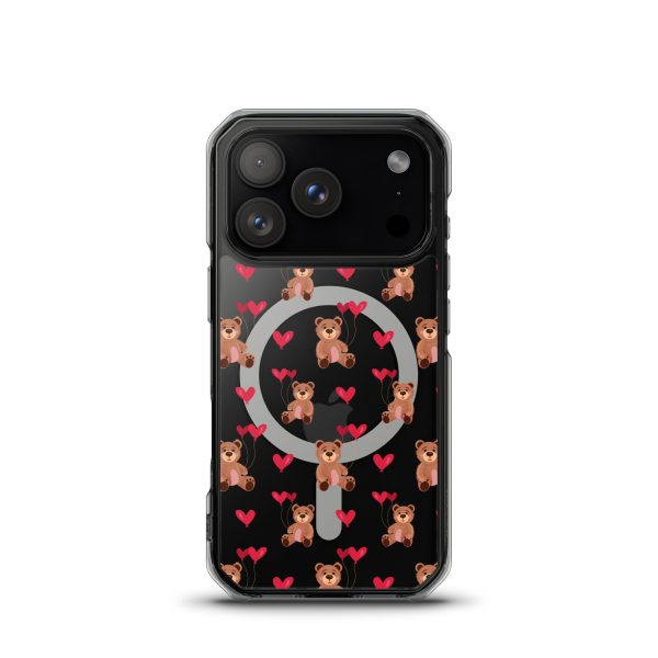Cute Teddy Bear iPhone MagSafe Clear Case