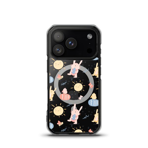 magsafe-clear-case-for-iphone-iphone-17-pro-front-6a53c5029fb04.jpg Easter Egg and Bunnies iPhone MagSaffe Clear Case