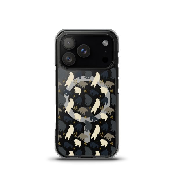 Forest Bear Silhouette iPhone MagSafe Clear Case