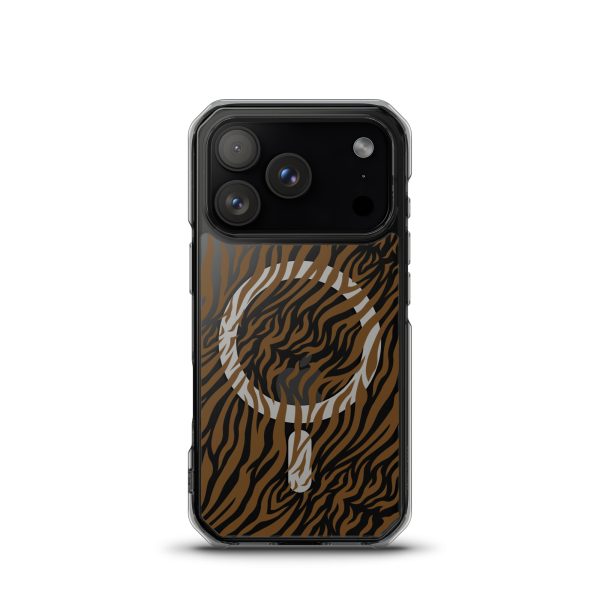 Tiger Print iPhone MagSafe Clear Case