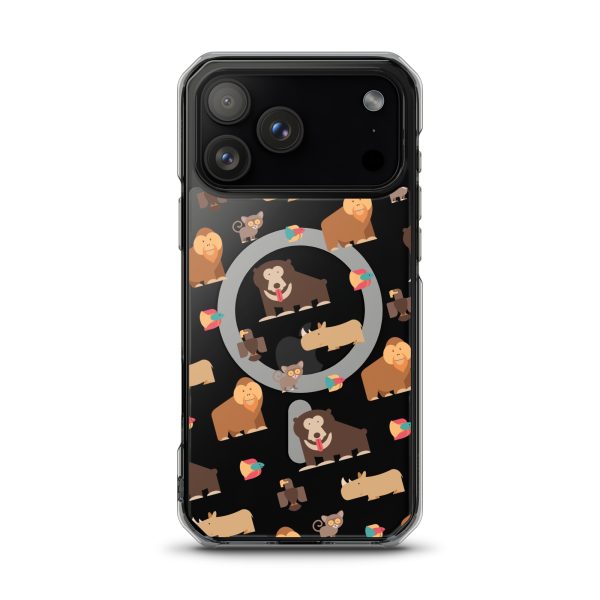 Asian Jungle Animals iPhone MagSafe Clear Case