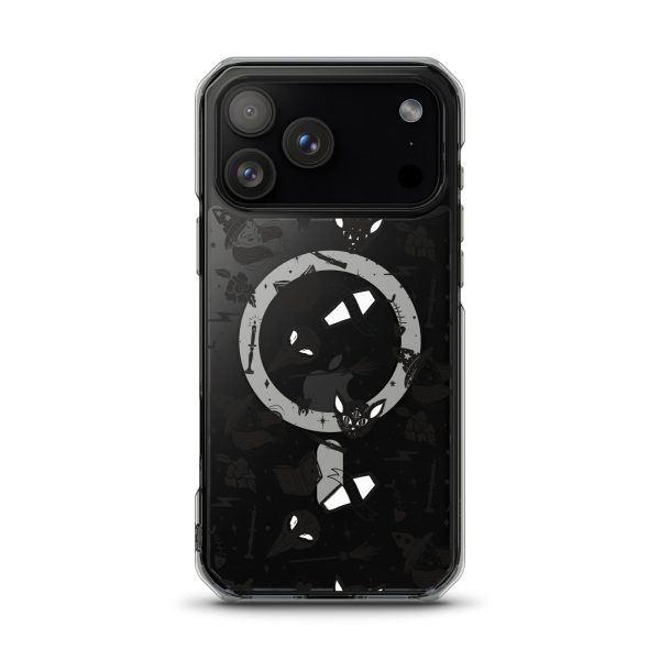 Black and White Halloween iPhone MagSafe Clear Case