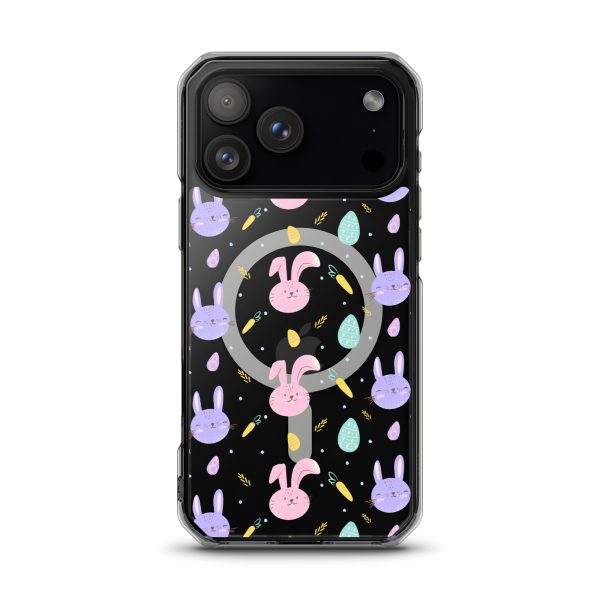 Cute Easter Bunnies iPhone MagSafe Clear Case