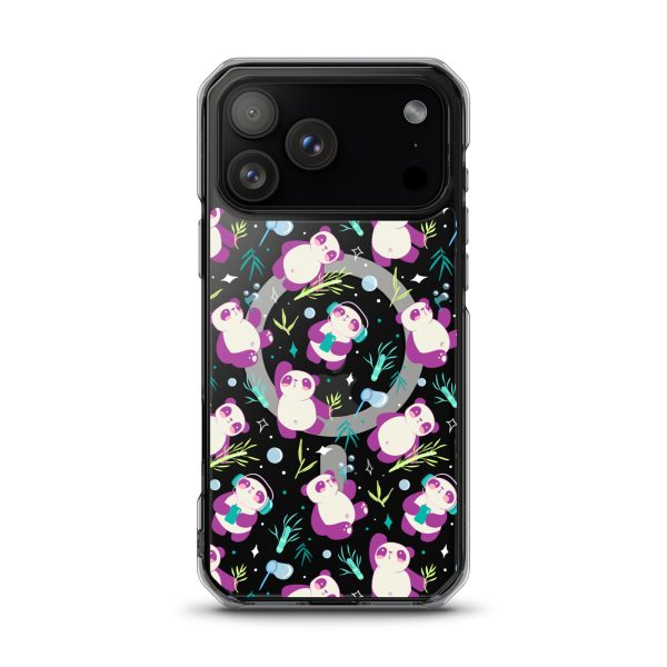 Cute Panda Bamboo iPhone MagSafe Clear Case
