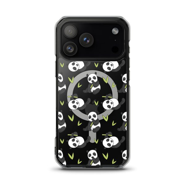Cute Panda Bear iPhone MagSafe Clear Case