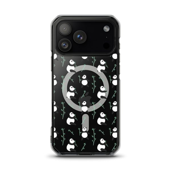 Cute Panda iPhone MagSafe Clear Case