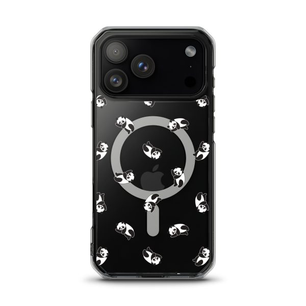 Cute Pandas iPhone MagSafe Clear Case