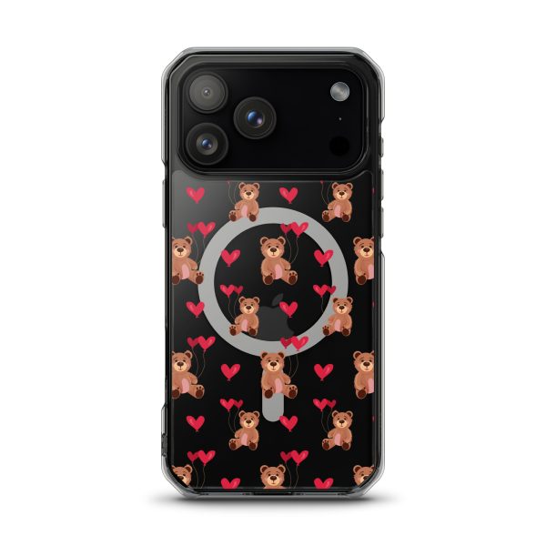 Cute Teddy Bear iPhone MagSafe Clear Case