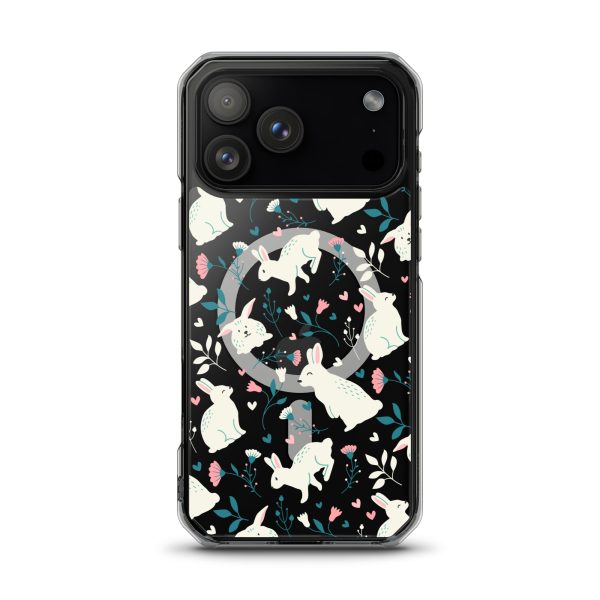 magsafe-clear-case-for-iphone-iphone-17-pro-max-front-6a53c3dc3a971.jpg Easter Cute Rabbits iPhone MagSafe Clear Case