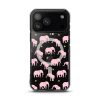 Seamless Elephant Silhouette iPhone MagSafe Clear Case