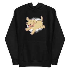 unisex-premium-pullover-hoodie-black-front-6a659ec1d8f73.jpg Golden Retriever Puppy Hoodie