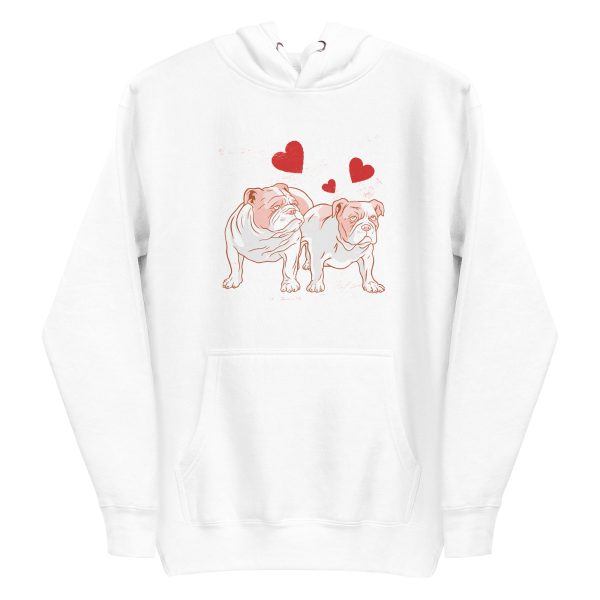 unisex-premium-pullover-hoodie-white-front-6a65a1ac12095.jpg English Bulldog Couple Love Hoodie