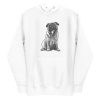 Pug Black and White Hoodie