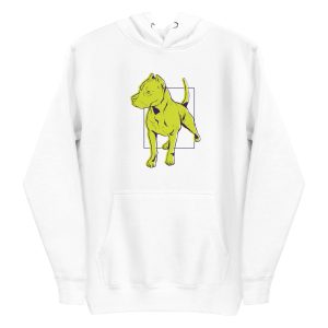 unisex-premium-pullover-hoodie-white-front-6a65a6b59f083.jpg Pitbull Standing Hoodie
