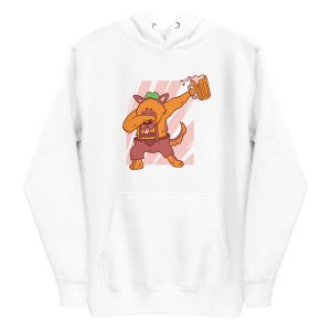 unisex-premium-pullover-hoodie-white-front-6a65b479356b9.jpg German Shepherd Dabbing Hoodie