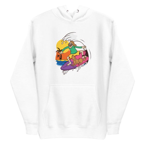 unisex-premium-pullover-hoodie-white-front-6a6ba3cb5bc96.jpg Surfer Guy Dog Hoodie