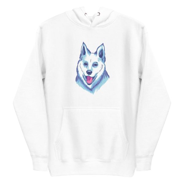 unisex-premium-pullover-hoodie-white-front-6a6bb83217f85.jpg White Shepherd Hoodie