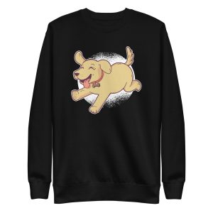unisex-premium-sweatshirt-black-front-6a659ebf25768.jpg Golden Retriever Puppy Sweatshirt