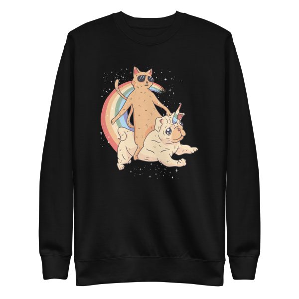 Cat Riding Unidog Sweatshirt