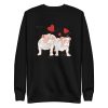 unisex-premium-sweatshirt-black-front-6a65a1b8df568.jpg English Bulldog Couple Love Sweatshirt