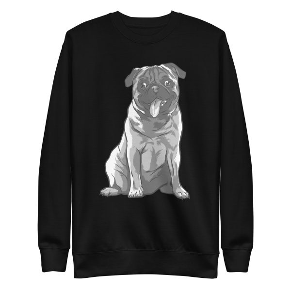 Pug Black and White Sweatshirt