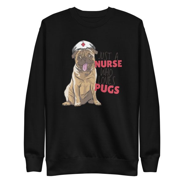 unisex-premium-sweatshirt-black-front-6a65a4c1a23c2.jpg Nurse Pug Sweatshirt