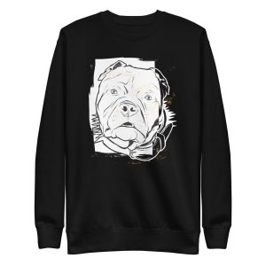 unisex-premium-sweatshirt-black-front-6a65a53004c77.jpg Pitbull Outline Sweatshirt
