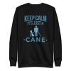 unisex-premium-sweatshirt-black-front-6a65a7eb9488e.jpg Just A Cane Sweatshirt