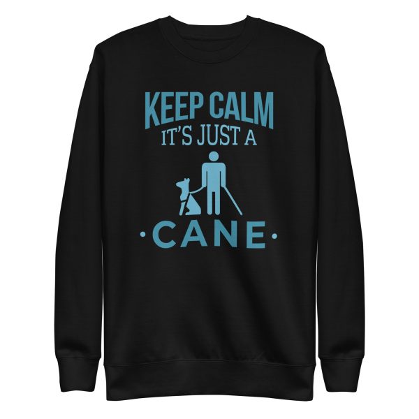 unisex-premium-sweatshirt-black-front-6a65a7eb9488e.jpg Just A Cane Sweatshirt
