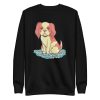 unisex-premium-sweatshirt-black-front-6a65b1253b954.jpg Flower Puppy Sweatshirt