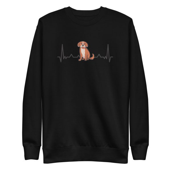 unisex-premium-sweatshirt-black-front-6a65b22e2b352.jpg Heartbeat Puppy Sweatshirt