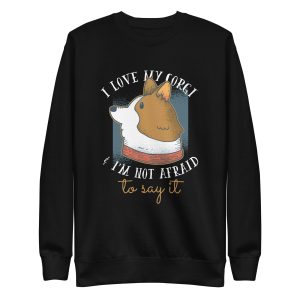 unisex-premium-sweatshirt-black-front-6a662832397c2.jpg I Love My Corgi Sweatshirt