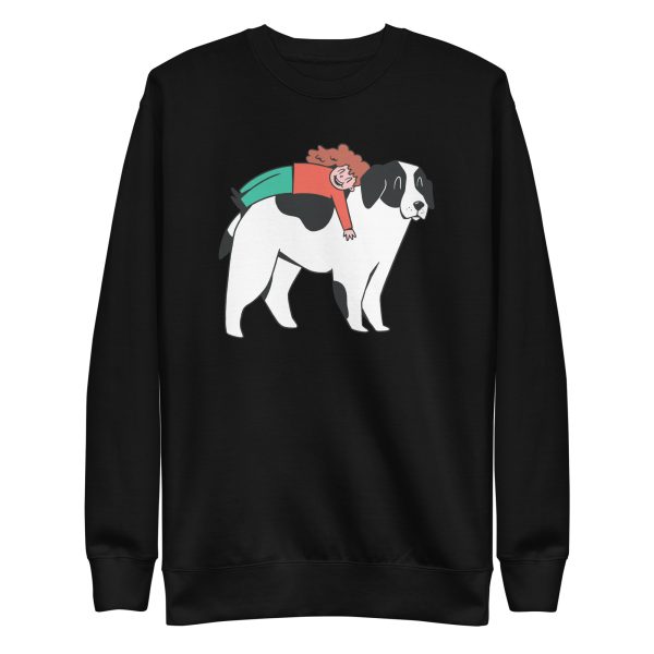 unisex-premium-sweatshirt-black-front-6a662a7ba994a.jpg Girl and Dog Sweatshirt