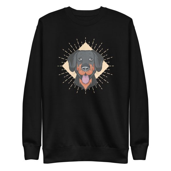 unisex-premium-sweatshirt-black-front-6a662f363d2c3.jpg Funny Dog Face Sweatshirt