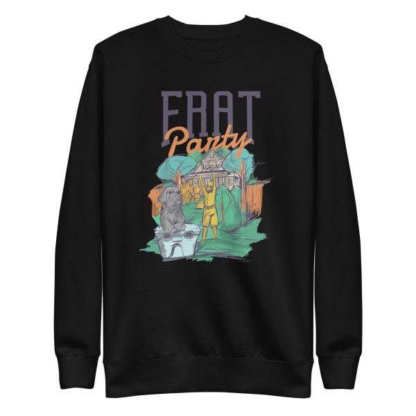 unisex-premium-sweatshirt-black-front-6a66350344565.jpg Frat Party Sweatshirt