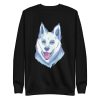 unisex-premium-sweatshirt-black-front-6a6bb83b5545c.jpg White Shepherd Sweatshirt