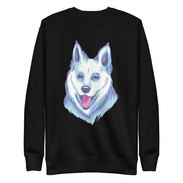 unisex-premium-sweatshirt-black-front-6a6bb83b5545c.jpg White Shepherd Sweatshirt