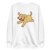 unisex-premium-sweatshirt-white-front-6a659ebf27325.jpg Golden Retriever Puppy Sweatshirt