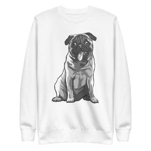Pug Black and White Sweatshirt