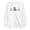 unisex-premium-sweatshirt-white-front-6a65b22e2960e.jpg Heartbeat Puppy Sweatshirt