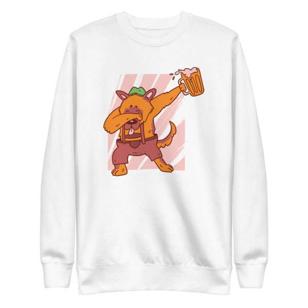 unisex-premium-sweatshirt-white-front-6a65b47c0f442.jpg German Shepherd Dabbing Sweatshirt