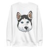 unisex-premium-sweatshirt-white-front-6a662573ceeb0.jpg Husky Dog Sweatshirt
