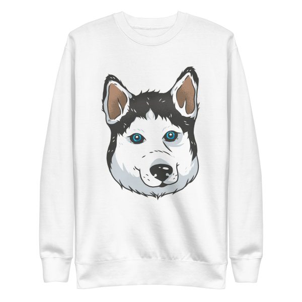 unisex-premium-sweatshirt-white-front-6a662573ceeb0.jpg Husky Dog Sweatshirt